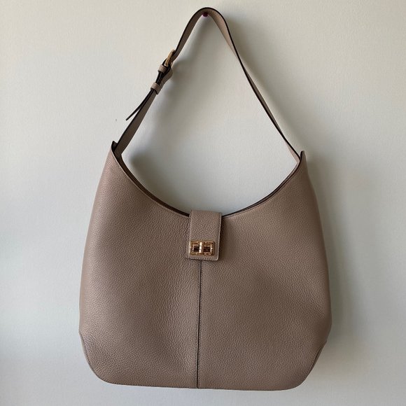 Geox Beige Leather Tote Bag - Picture 2 of 7